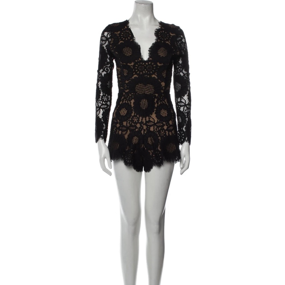 Alexis- Lace Plunge Romper